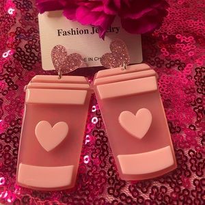 Boutique coffee cup new earrings